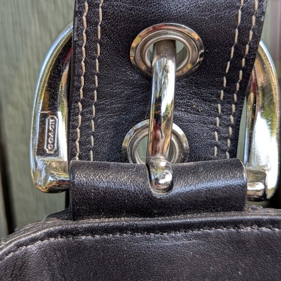 Coach Black Leather Tote & Matching Signature Wallet Set - Picture 4 of 11